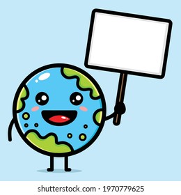 cute earth vector character design