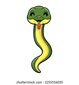 Cute easten racer snake cartoon