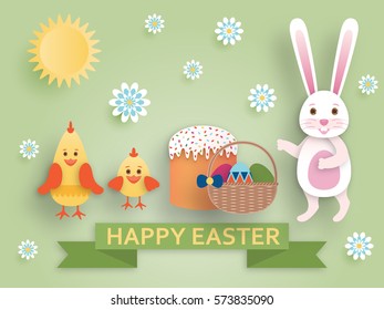 Easter Bunnies Easter Egg Stock Vector (Royalty Free) 1013467939