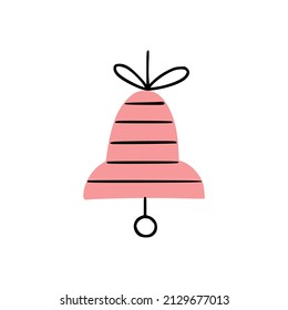 Cute easter bell with ornament and ribbon. Good for greeting cards, banners, invitations, flyers.