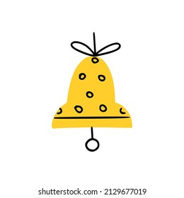 Cute easter bell with ornament and ribbon. Good for greeting cards, banners, invitations, flyers.