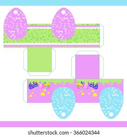 cute easter box for gift or egg