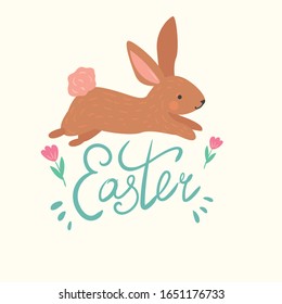 lindos conejitos de Pascua, ilustración infantil