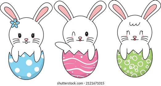 Cute Easter Bunnies, Easter Day Bunny Clipart