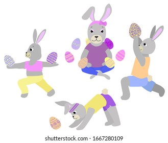 Bunny Yoga Vector Art, Icons, and Graphics for Free Download