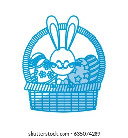 cute easter bunny basket egg decorate