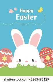 Cute Easter Bunny Card Design