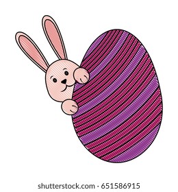 Cute easter bunny cartoon