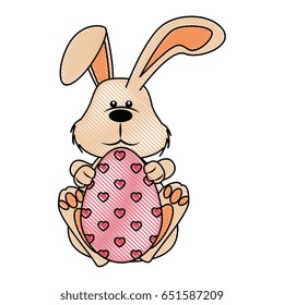 Cute easter bunny cartoon