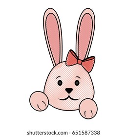 Cute easter bunny cartoon