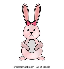 Cute easter bunny cartoon