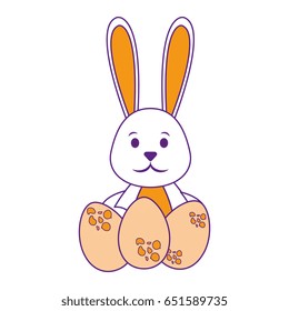 Cute easter bunny cartoon