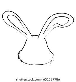Cute easter bunny cartoon