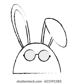 Cute easter bunny cartoon