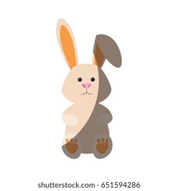 Cute easter bunny cartoon
