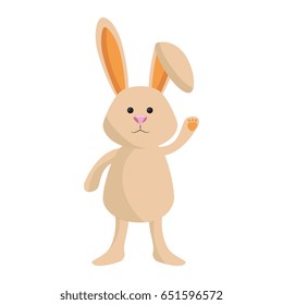 Cute easter bunny cartoon