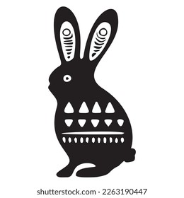 Cute easter bunny cartoon clipart. Vector rabbit motif.