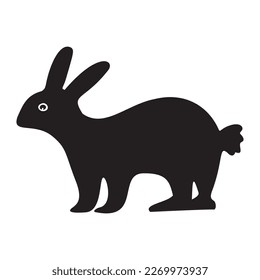 Cute easter bunny cartoon clipart. Vector rabbit motif.