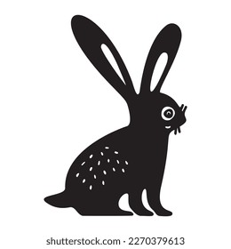 Cute easter bunny cartoon clipart. Vector rabbit motif.