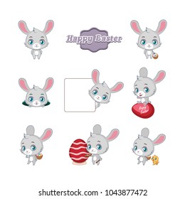 Cute Easter bunny collection