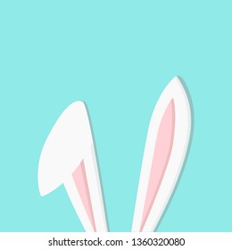 Cute easter bunny ears vector illustration