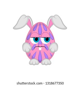 Cute easter bunny egg, Vector illustration design