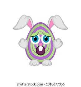 Cute easter bunny egg, Vector illustration design