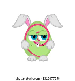 Cute easter bunny egg, Vector illustration design