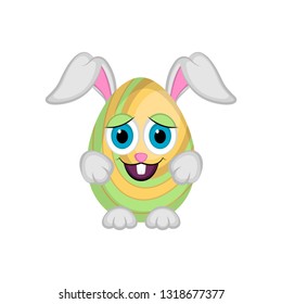 Cute easter bunny egg, Vector illustration design