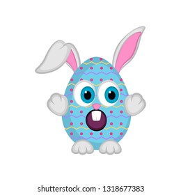 Cute easter bunny egg, Vector illustration design