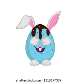 Cute easter bunny egg, Vector illustration design