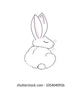 cute easter bunny. easter bunny. hand drawn bunny