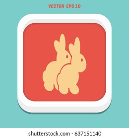 Cute Easter Bunny icon
