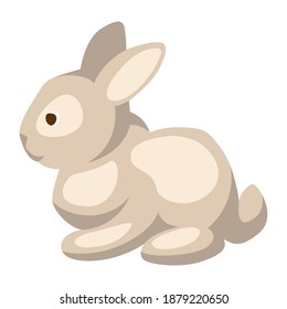 Cute Easter Bunny ilustración. Viñeta de conejo para celebración tradicional.