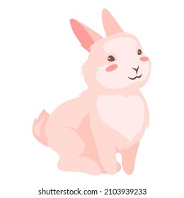 Cute Easter Bunny ilustración. Caricatura de conejo para diseño.