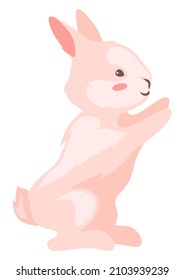 Cute Ostersonnige Illustration. Cartoon Kaninchen Charakter für Design.
