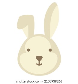 Cute Easter Bunny illustration. Cartoon rabbit character for design.