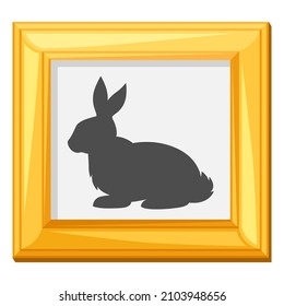 Cute Easter Bunny illustration. Cartoon rabbit character for design.