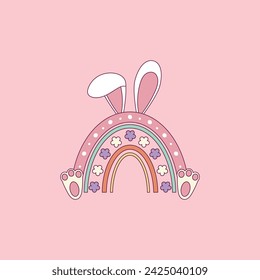 Nette Osterhasen-Illustration mit Häschen-Ohren