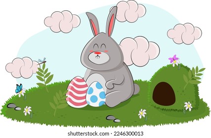 El conejo de Semana Santa pinta huevos para las vacaciones
