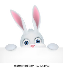 Cute Easter Bunny Peeping Out