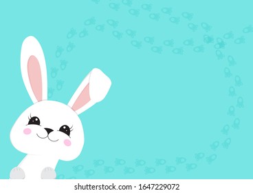 Cute easter bunny peeps out. Easter bunny. Happy bunny. Happy Easter - Vector