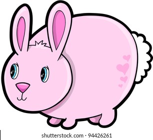 Cute Easter Bunny Rabbit Animal Vector Illustration Art