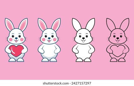 cute easter bunny rabbit, cute rabbit cartoon