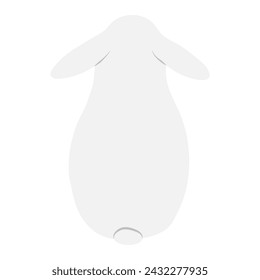 Cute Easter bunny, rabbit, hare cartoon character illustration. Hand drawn style flat design, isolated vector. Holiday clip art, seasonal card, banner poster, element