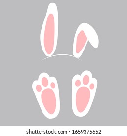 cute easter bunny rabbit illustration