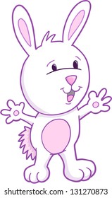 Cute Easter Bunny Rabbit Vector Art