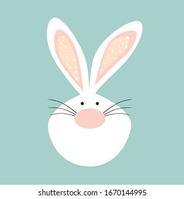 Cute easter bunny. Bunny vector illustration.