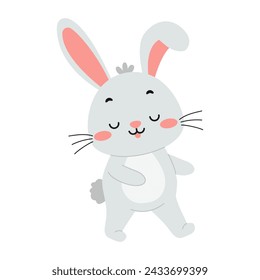 Cute easter bunny. Vector illustration.