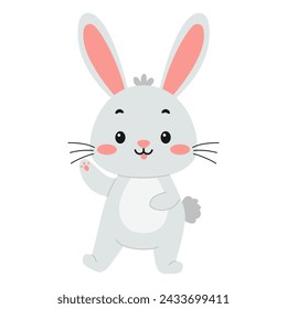 Cute easter bunny. Vector illustration.